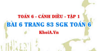 Bài 6 trang 83 SGK Toán 6 tập 1 Cánh Diều